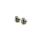 Checkmate Hearts Stud Earrings